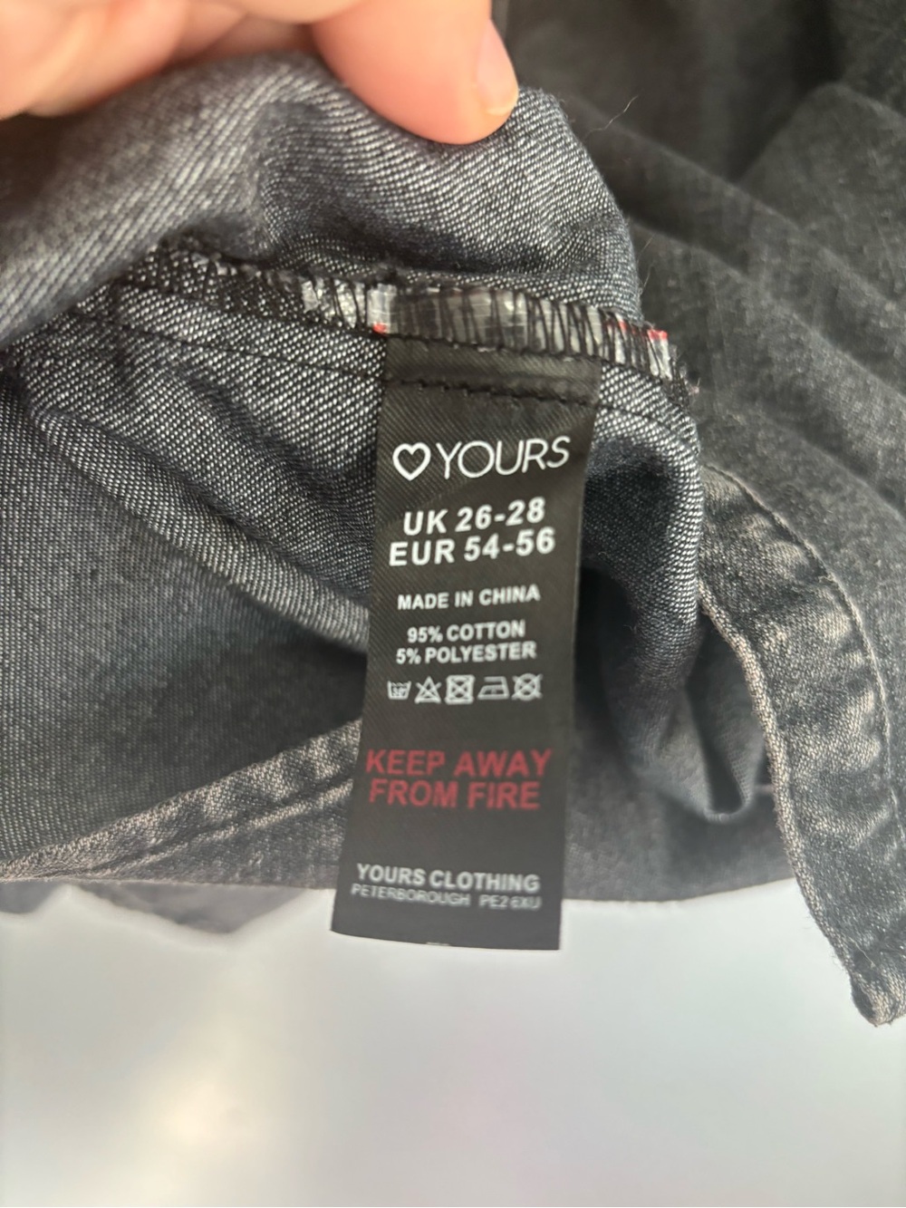 Yours Clothing Black Washed Denim Jacket - Picture 5 of 7